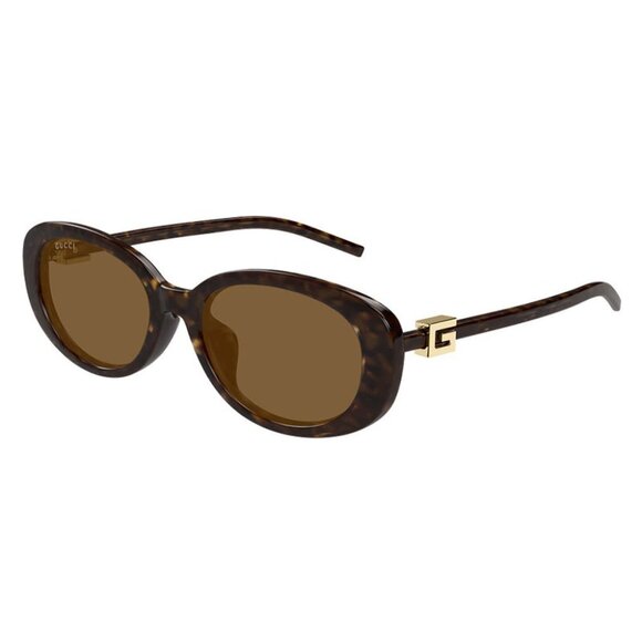 NEW GUCCI SUNGLASSES GUCCI GG1684SA 004 DARK HAVANA/BROWN EYEWEAR - Picture 1 of 4